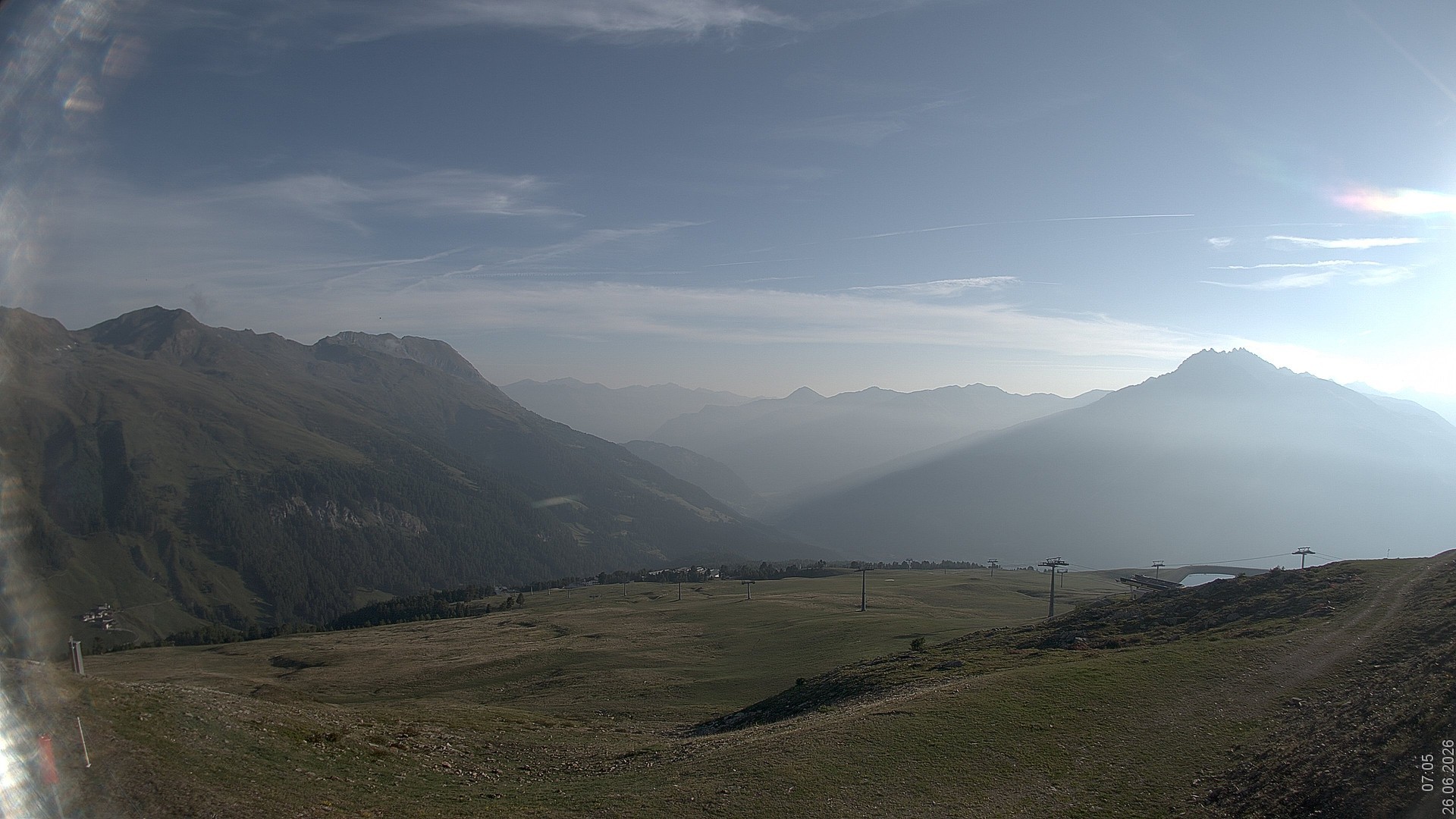 Archiv Foto Webcam Blick vom Rojen - Vinschgau