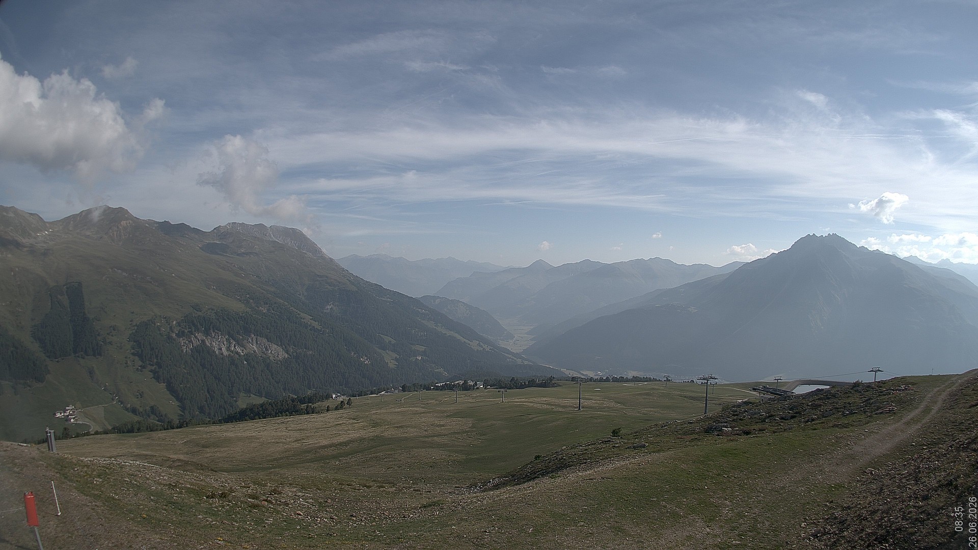 Archiv Foto Webcam Blick vom Rojen - Vinschgau