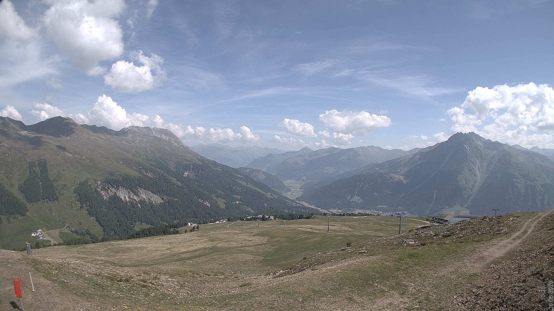 Archiv Foto Webcam Blick vom Rojen - Vinschgau