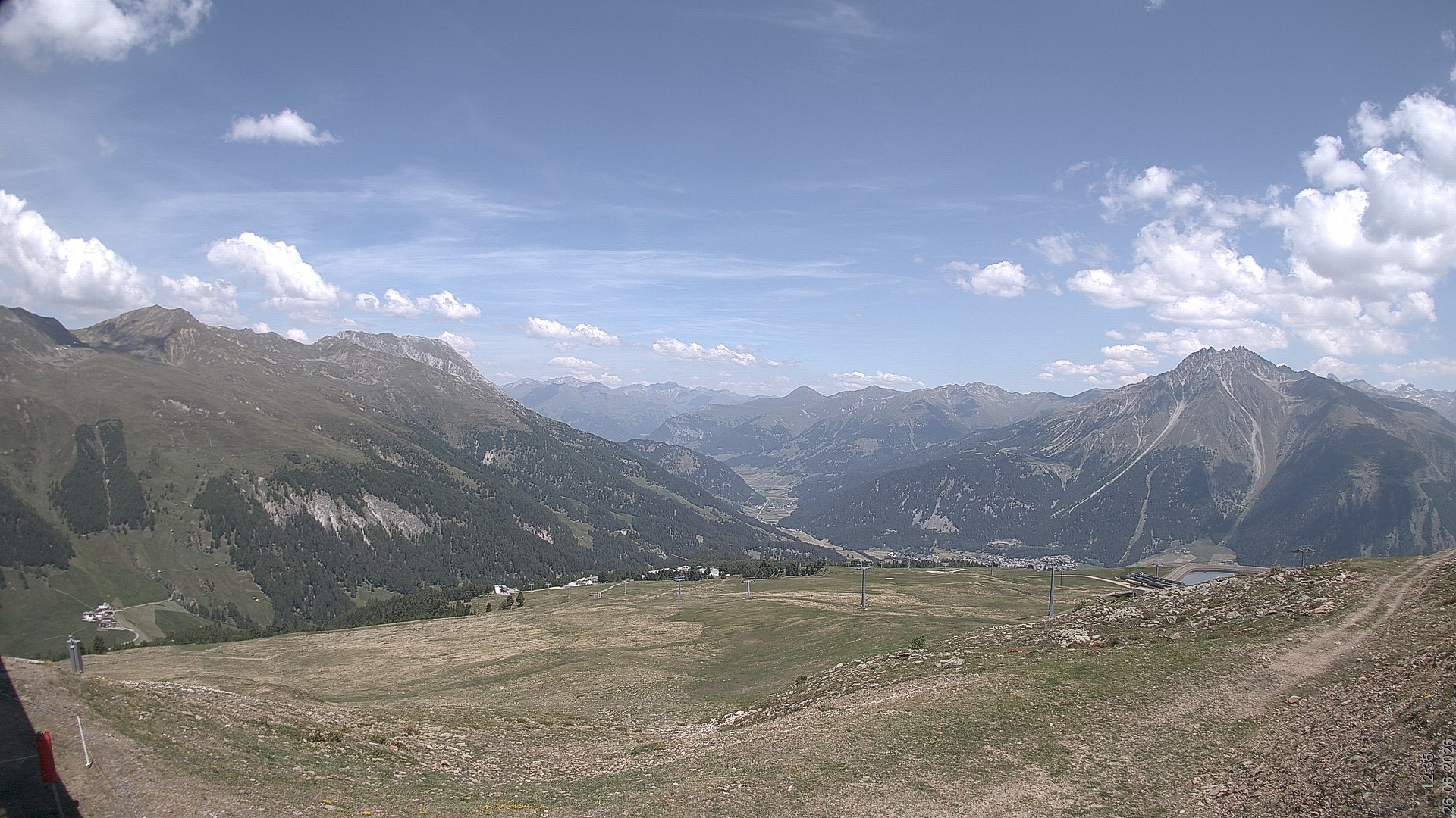 Archiv Foto Webcam Blick vom Rojen - Vinschgau