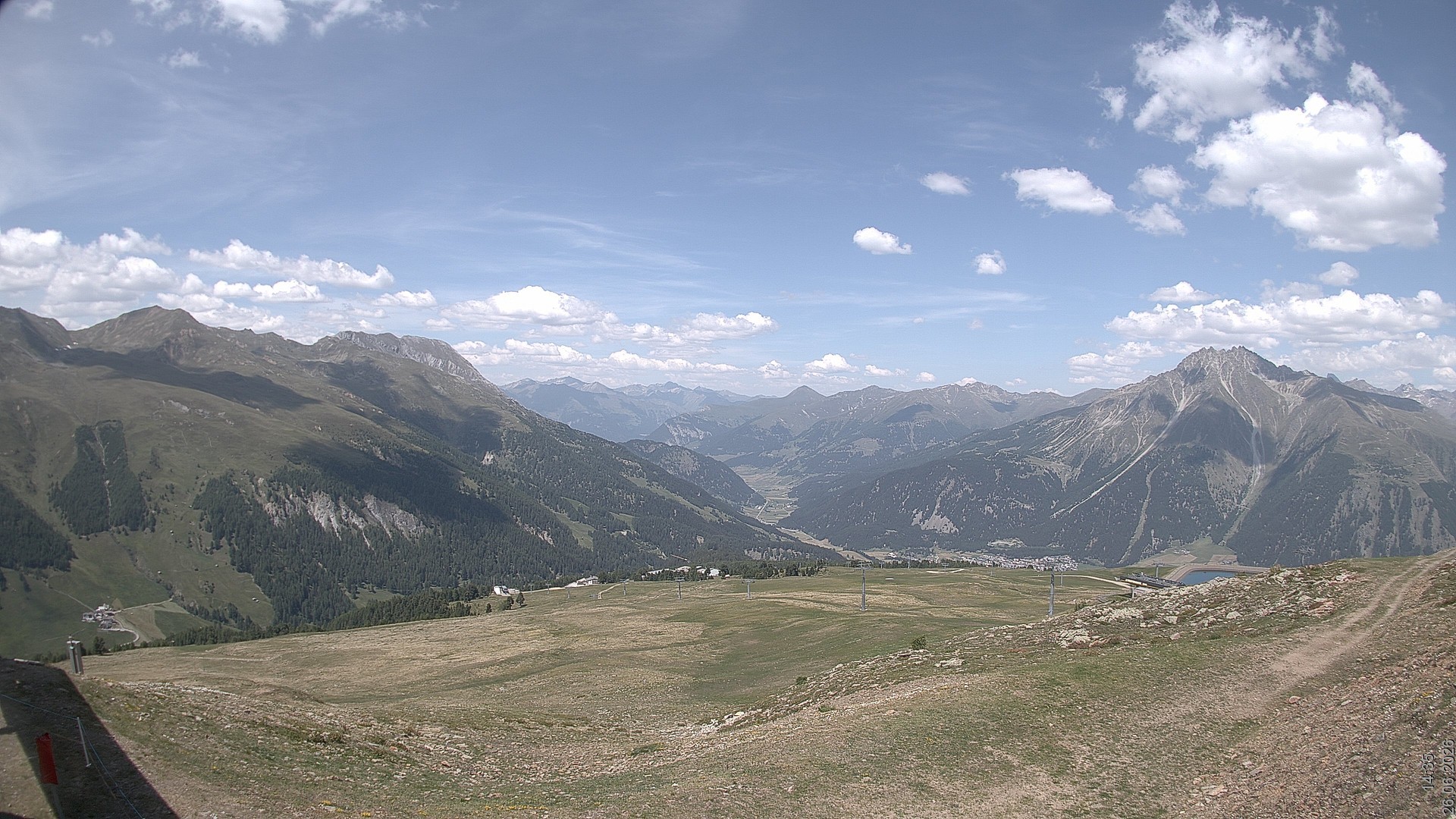 Archiv Foto Webcam Blick vom Rojen - Vinschgau
