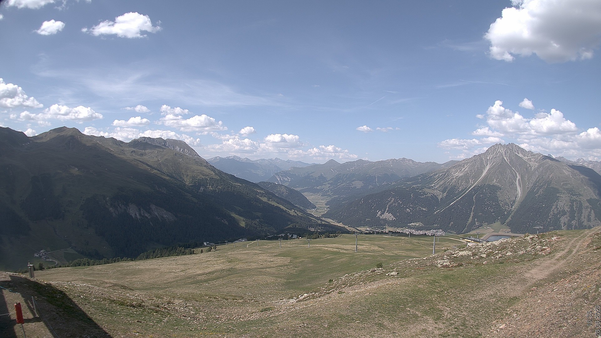 Archiv Foto Webcam Blick vom Rojen - Vinschgau