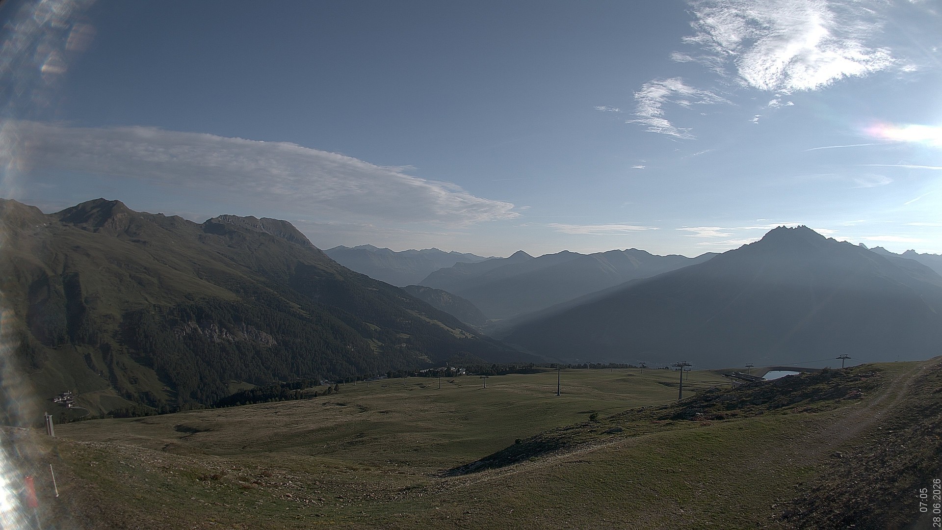 Archiv Foto Webcam Blick vom Rojen - Vinschgau