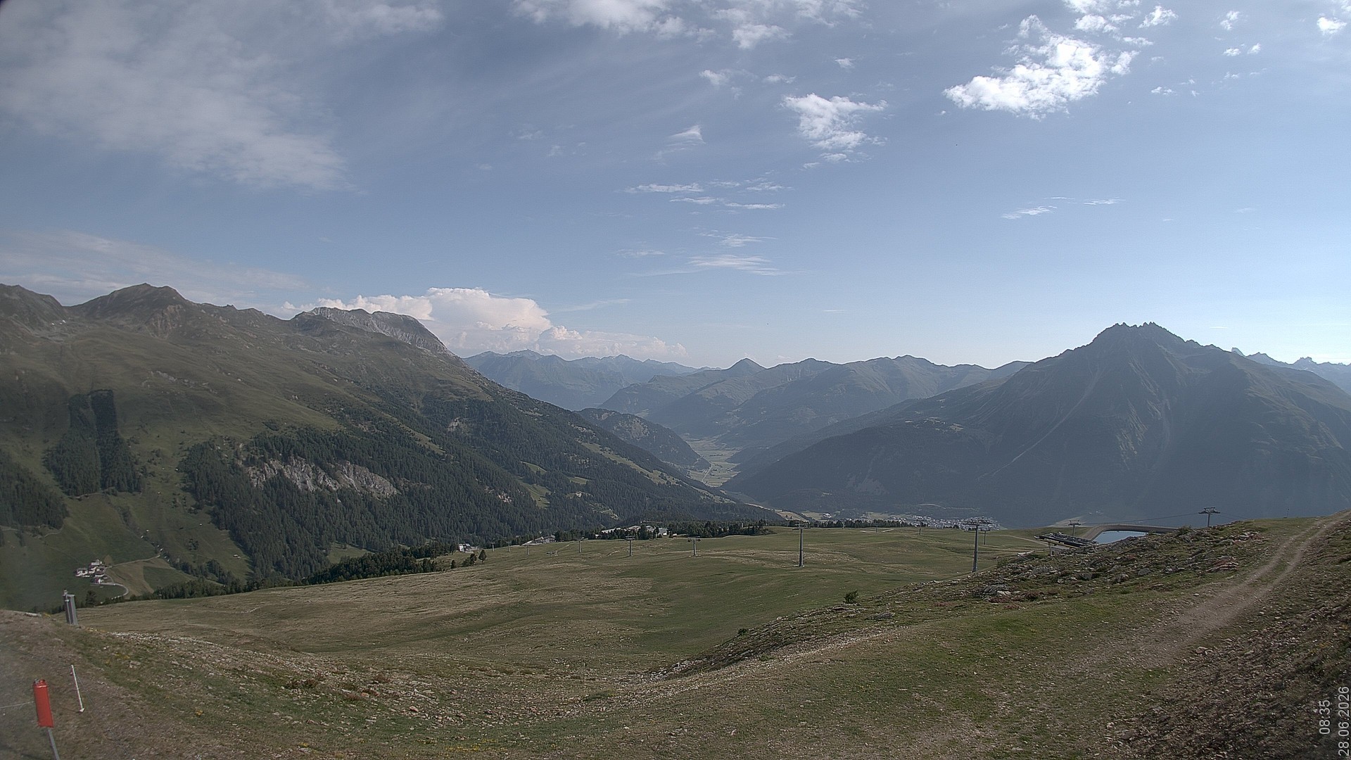 Archiv Foto Webcam Blick vom Rojen - Vinschgau