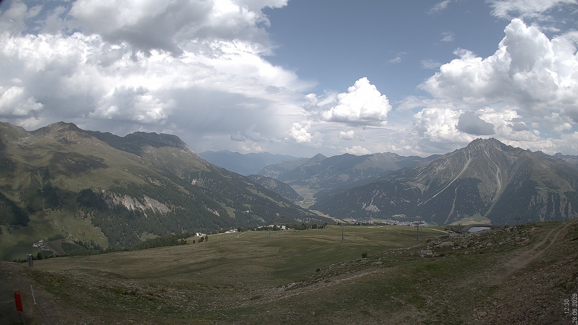 Archiv Foto Webcam Blick vom Rojen - Vinschgau