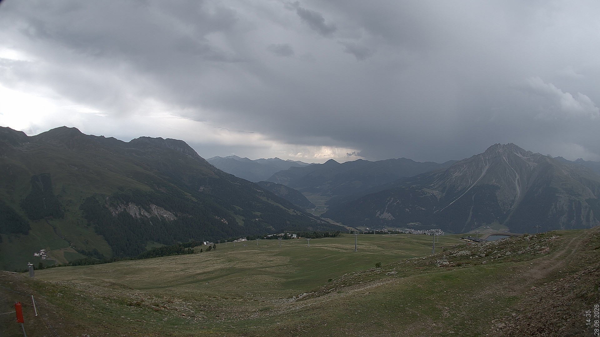 Archiv Foto Webcam Blick vom Rojen - Vinschgau