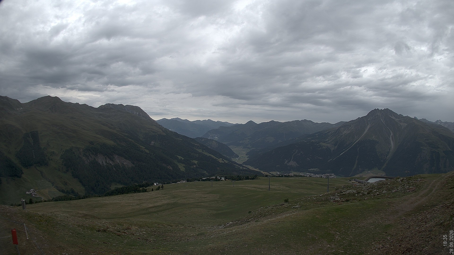 Archiv Foto Webcam Blick vom Rojen - Vinschgau