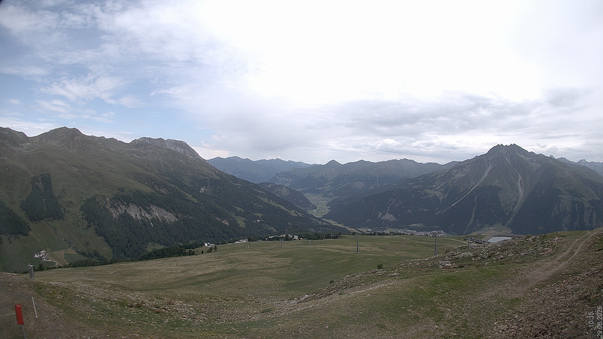 Archiv Foto Webcam Blick vom Rojen - Vinschgau