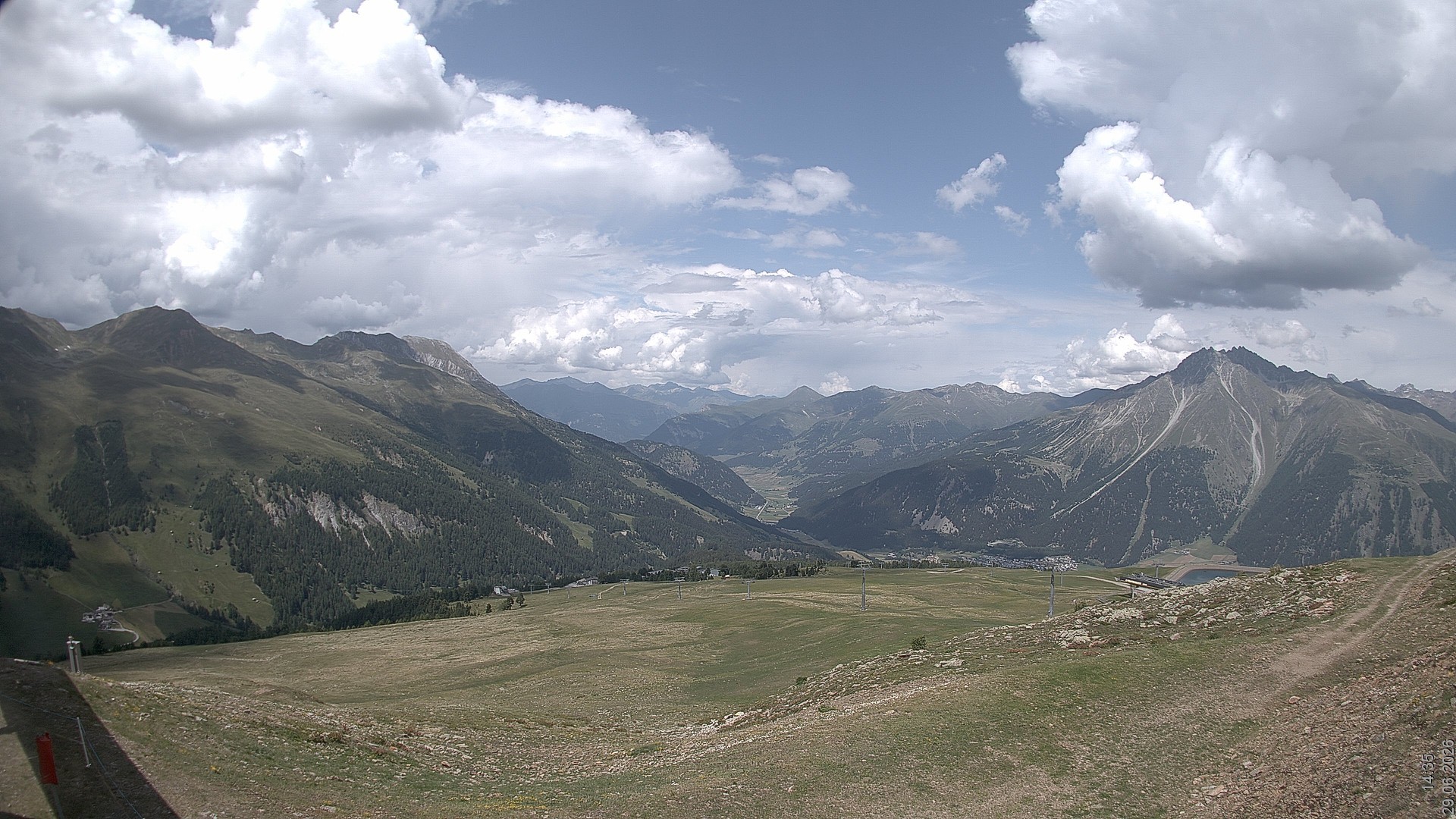 Archiv Foto Webcam Blick vom Rojen - Vinschgau