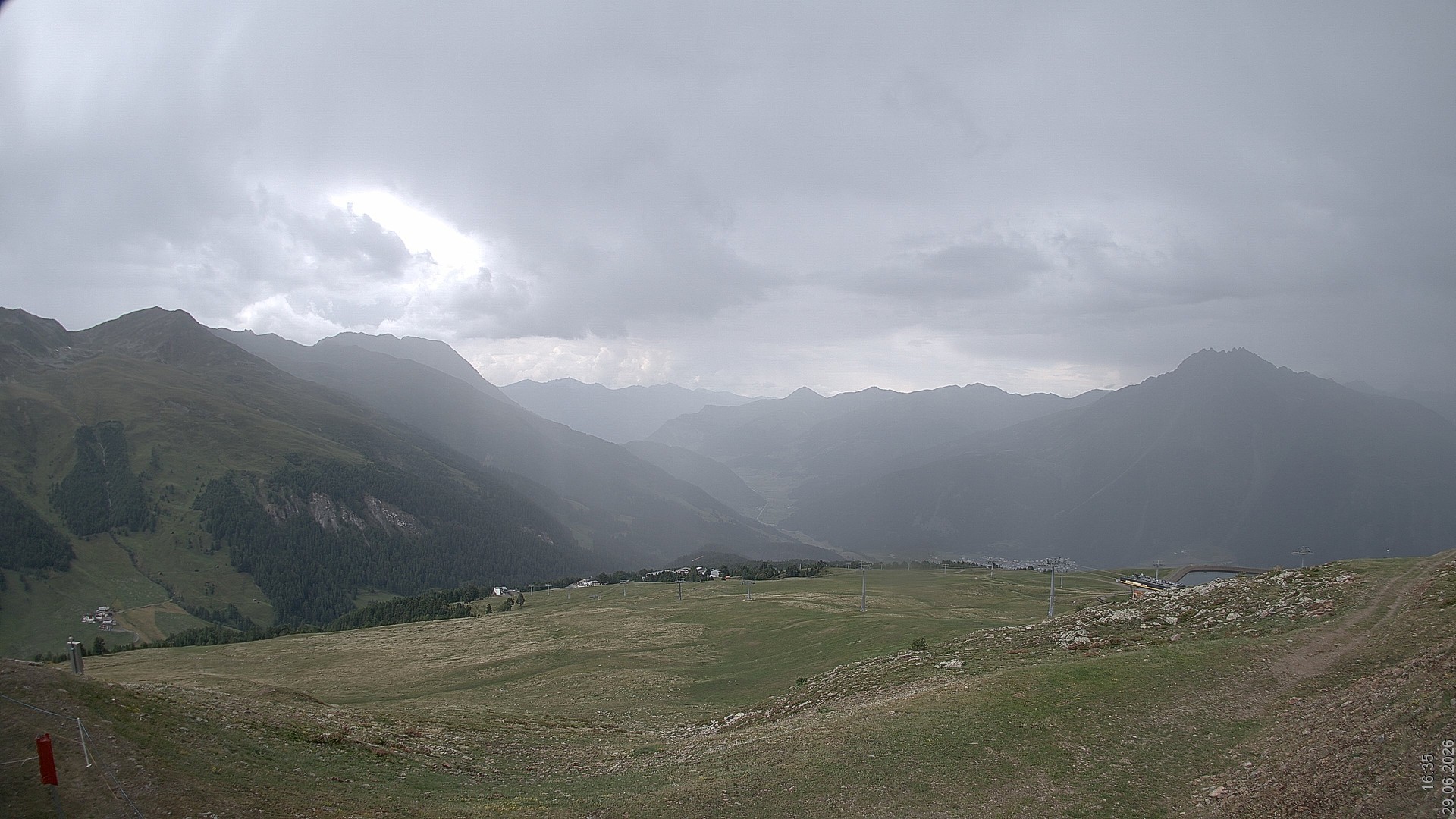 Archiv Foto Webcam Blick vom Rojen - Vinschgau