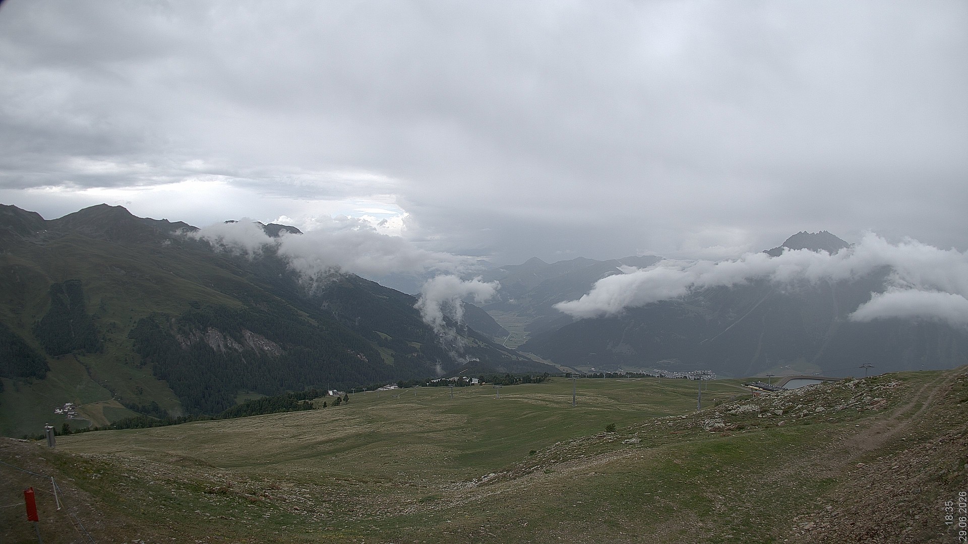 Archiv Foto Webcam Blick vom Rojen - Vinschgau