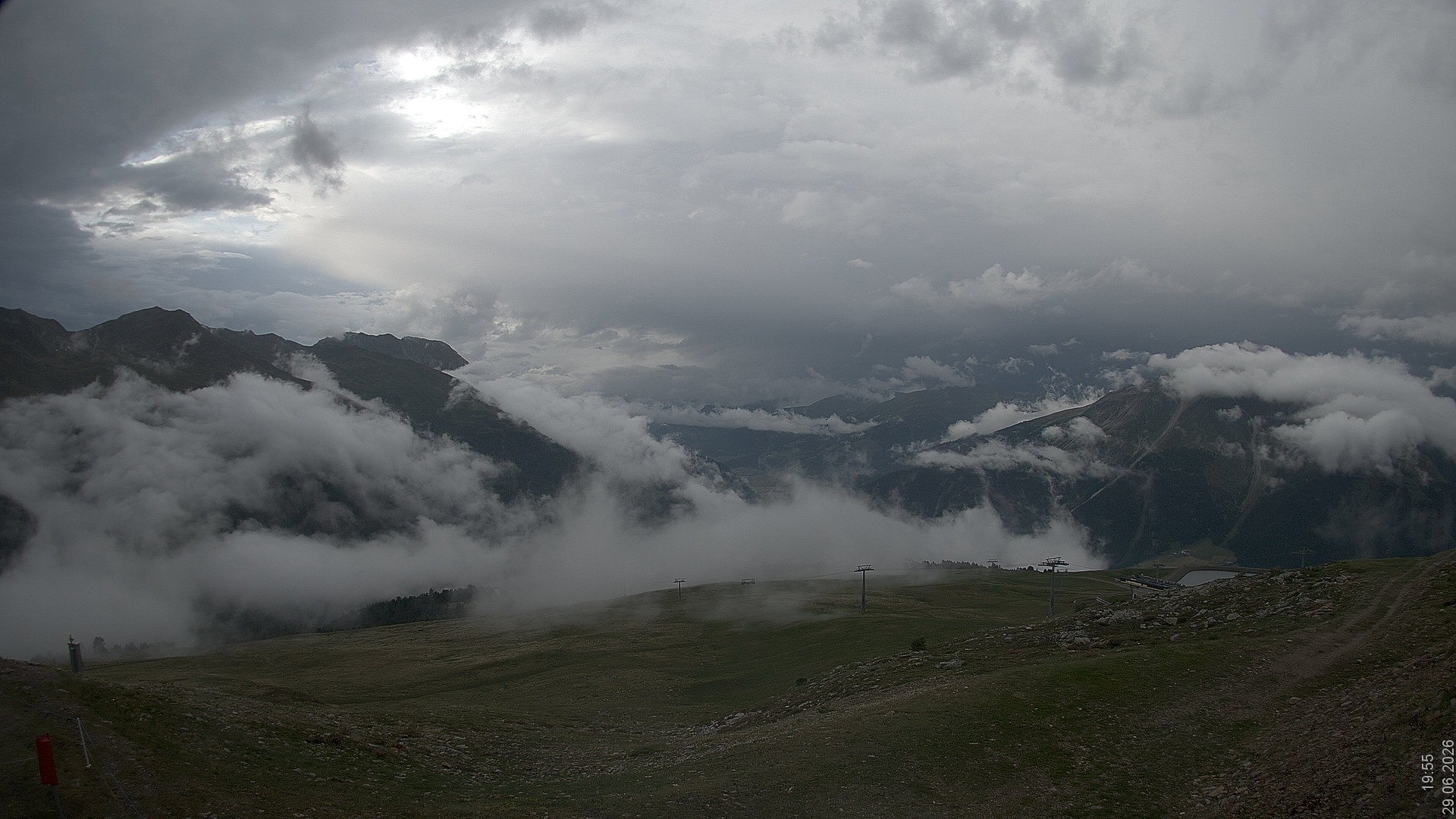 Archiv Foto Webcam Blick vom Rojen - Vinschgau