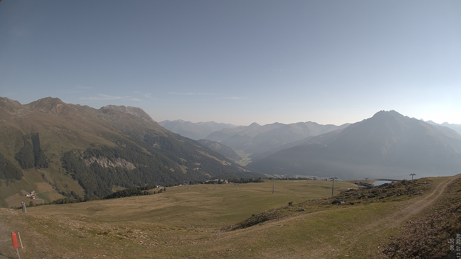 Archiv Foto Webcam Blick vom Rojen - Vinschgau