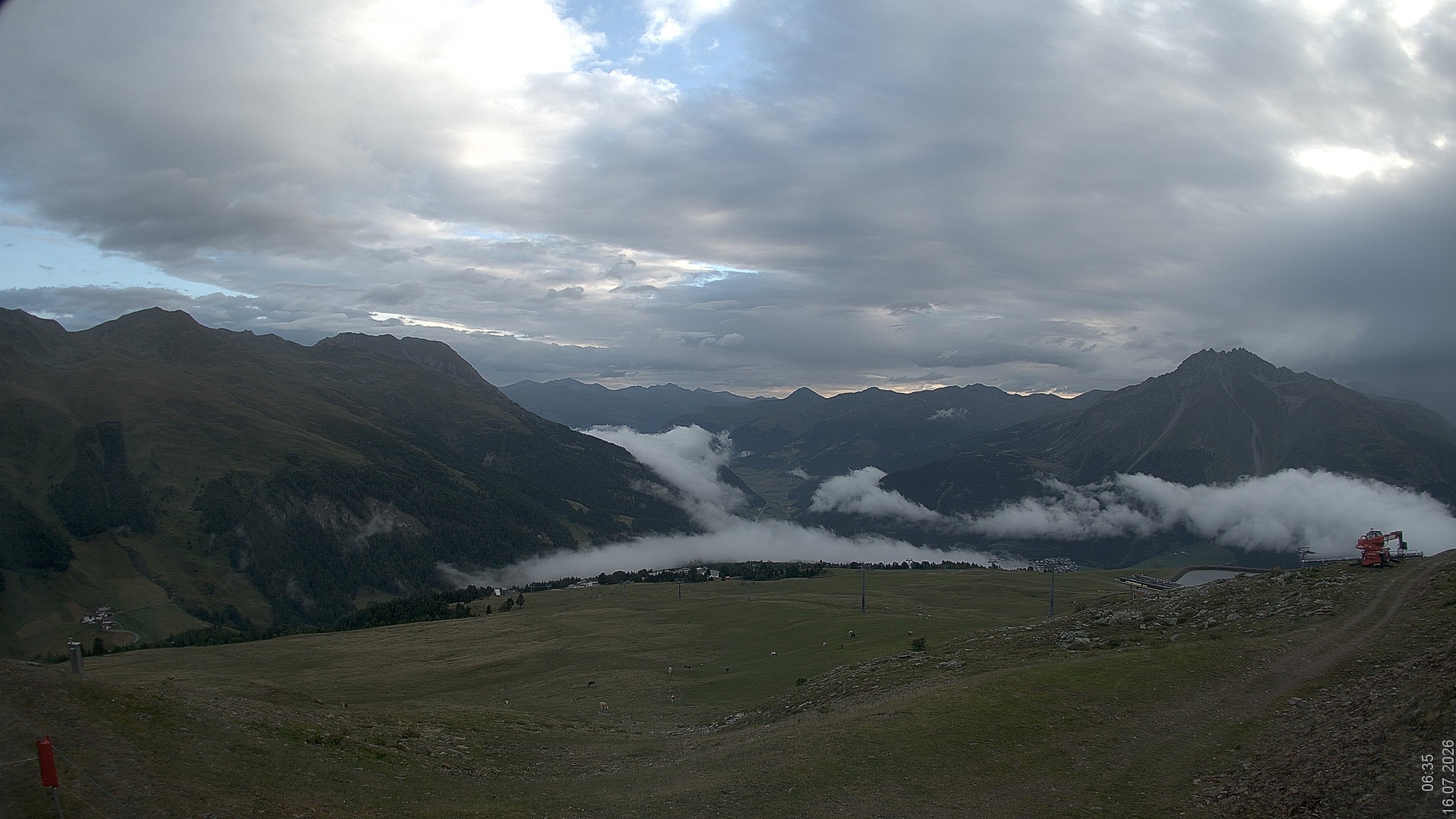 Archiv Foto Webcam Blick vom Rojen - Vinschgau