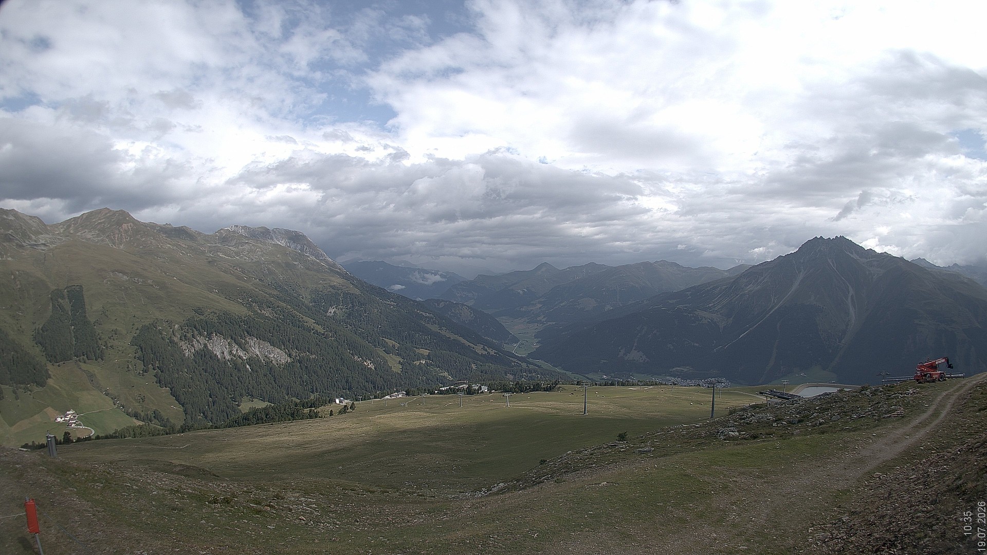 Archiv Foto Webcam Blick vom Rojen - Vinschgau