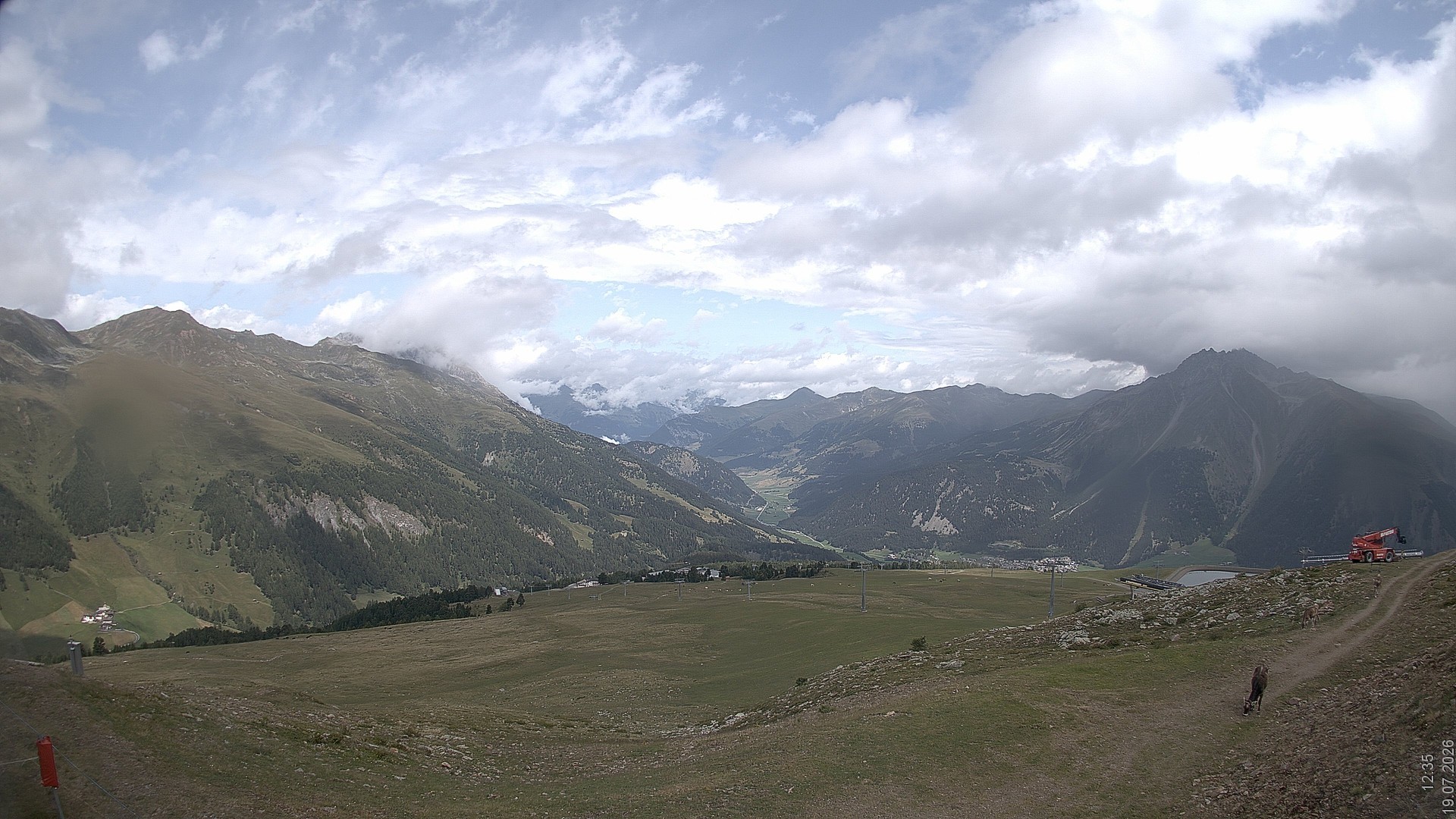 Archiv Foto Webcam Blick vom Rojen - Vinschgau