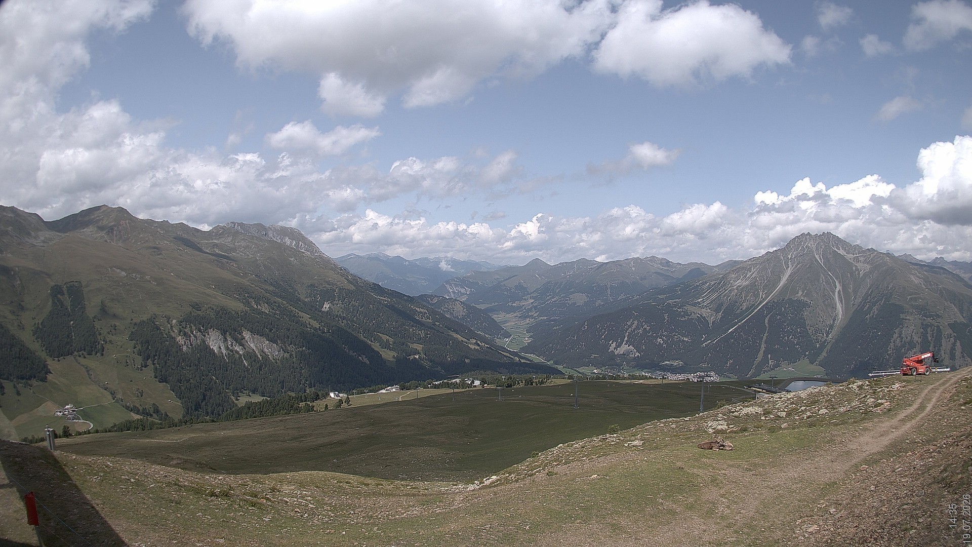 Archiv Foto Webcam Blick vom Rojen - Vinschgau