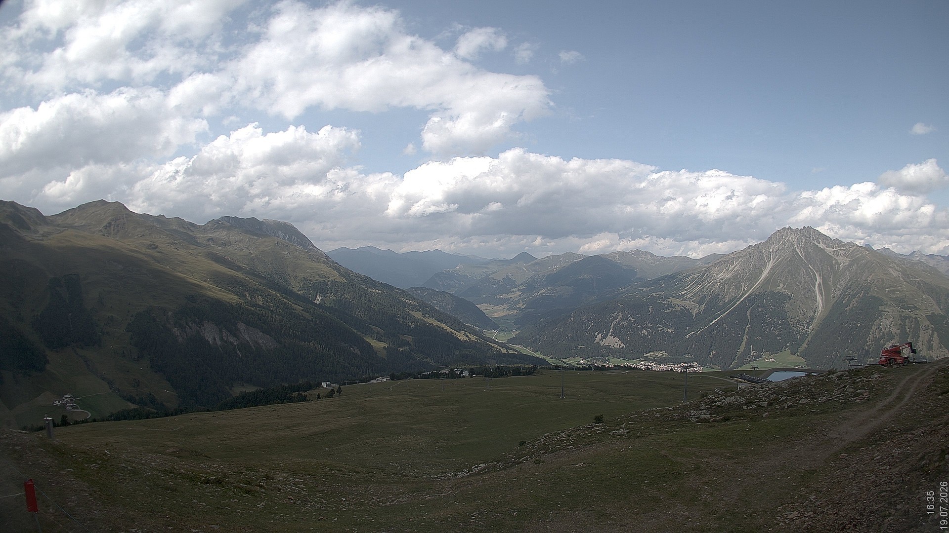 Archiv Foto Webcam Blick vom Rojen - Vinschgau