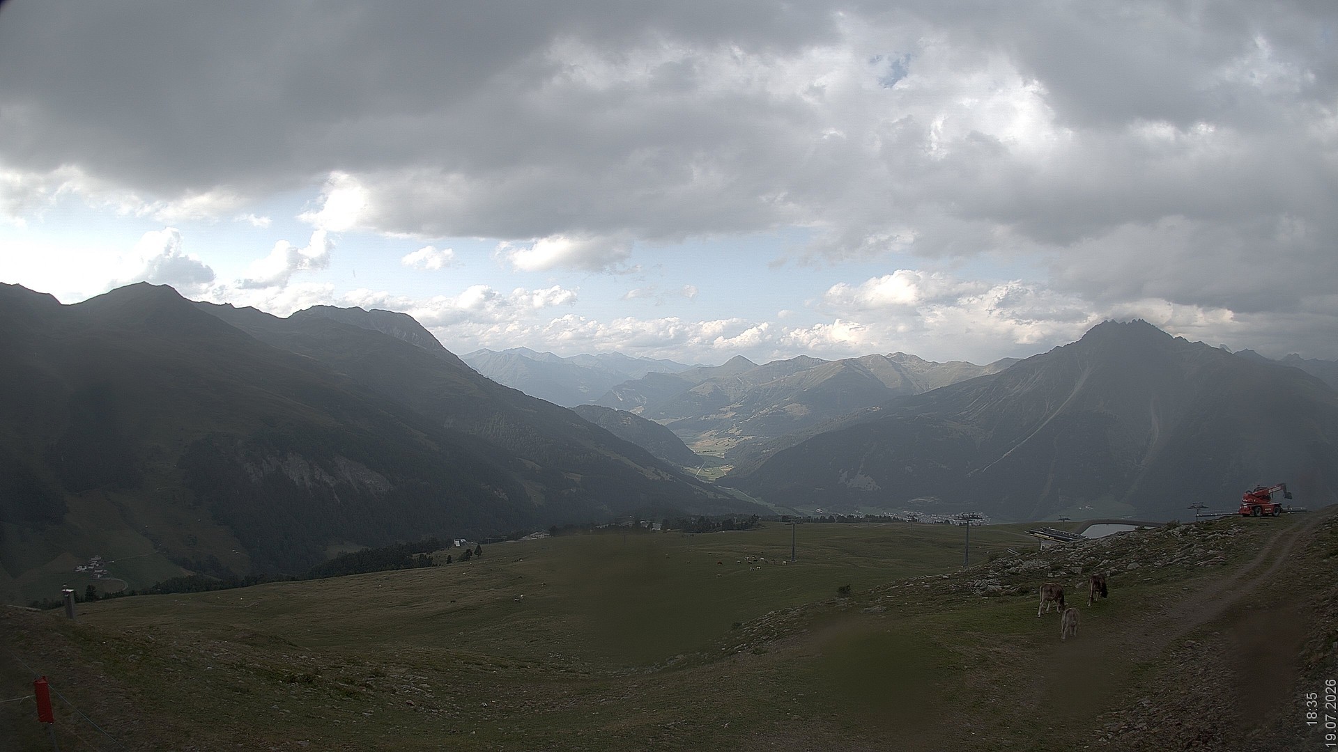 Archiv Foto Webcam Blick vom Rojen - Vinschgau