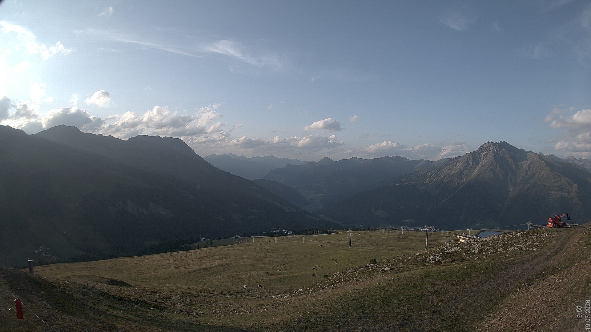 Archiv Foto Webcam Blick vom Rojen - Vinschgau