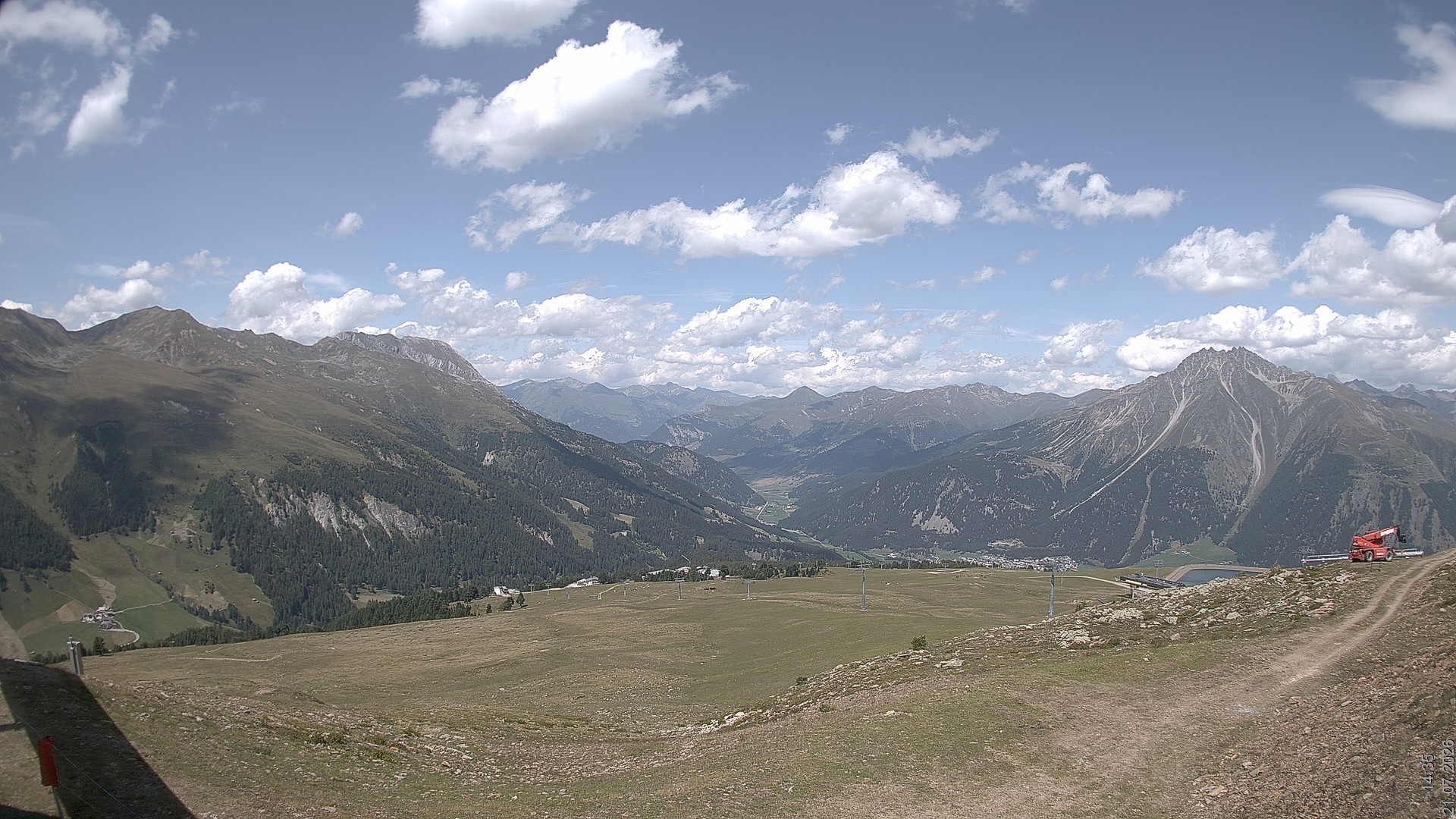 Archived image Webcam View Rojen Mountain, Vinschgau