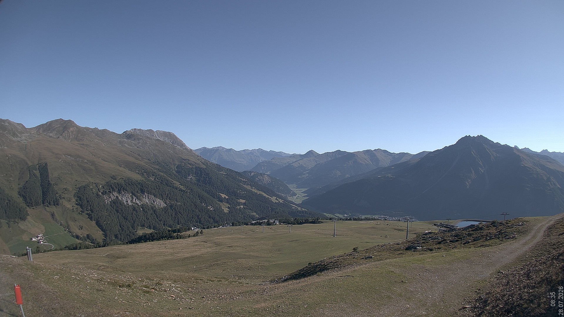 Archiv Foto Webcam Blick vom Rojen - Vinschgau