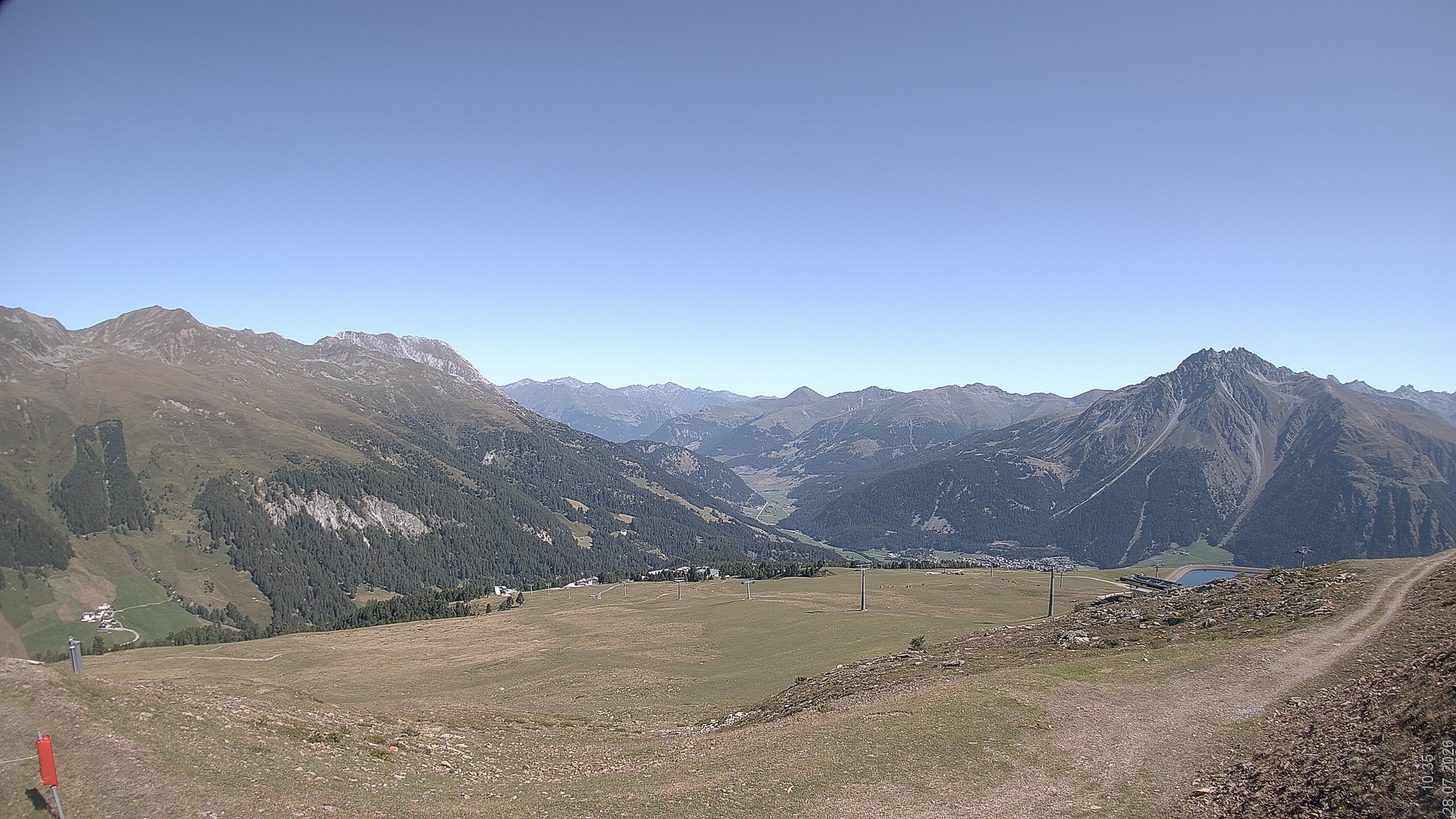 Archiv Foto Webcam Blick vom Rojen - Vinschgau