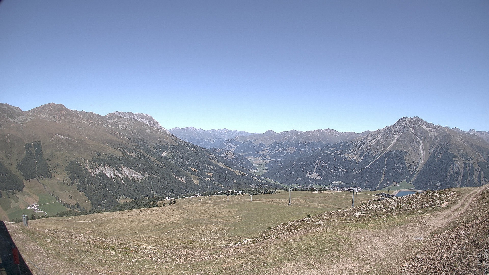 Archiv Foto Webcam Blick vom Rojen - Vinschgau