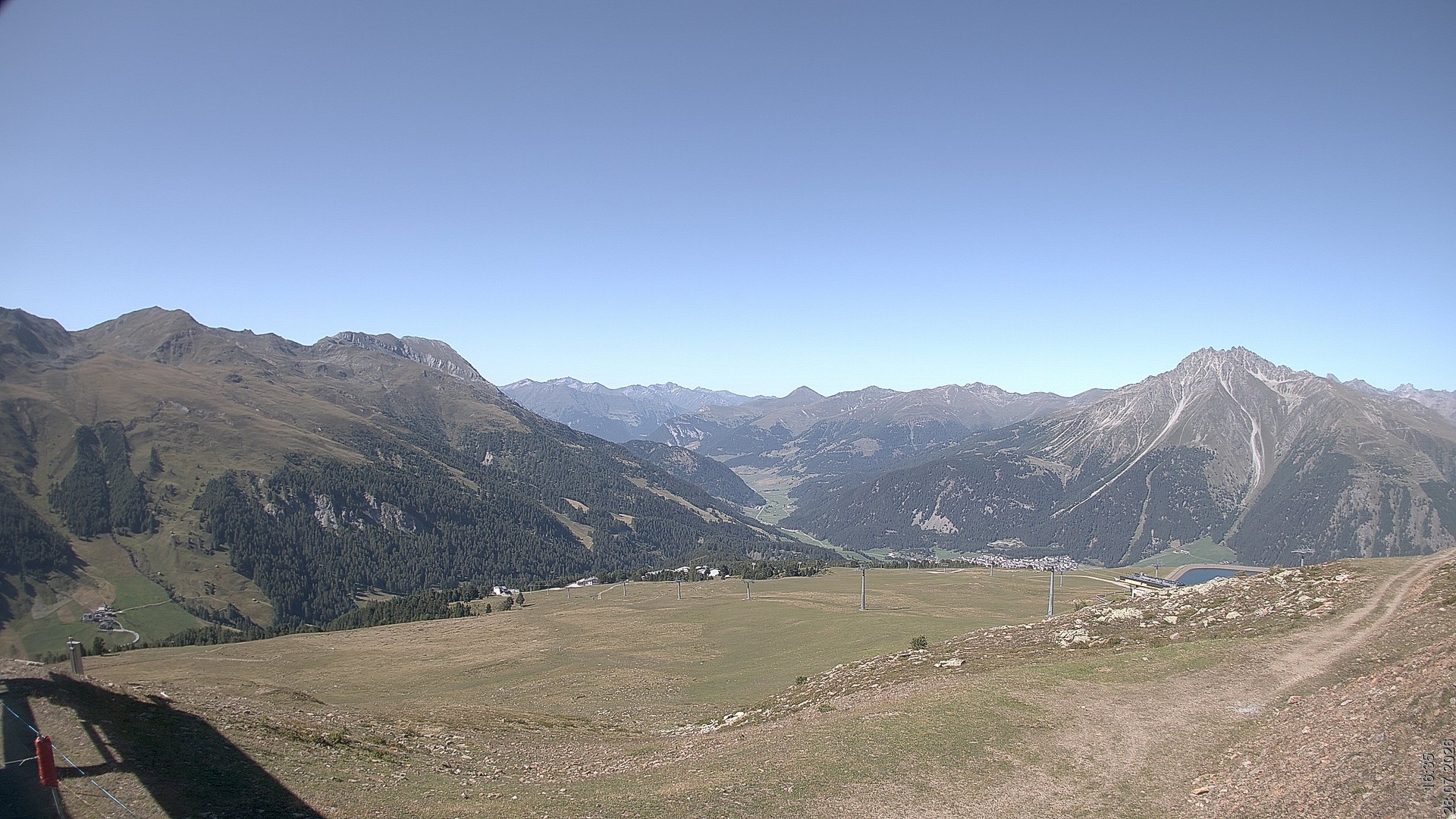 Archiv Foto Webcam Blick vom Rojen - Vinschgau