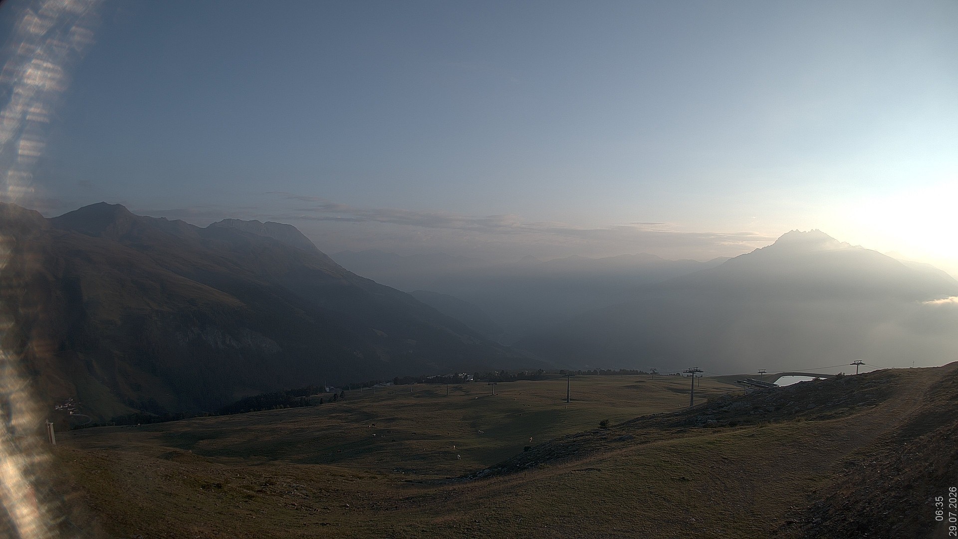 Archiv Foto Webcam Blick vom Rojen - Vinschgau