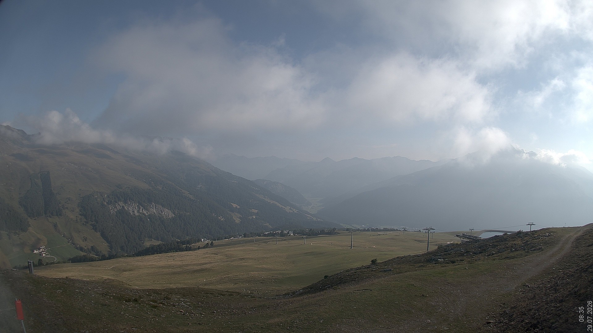 Archiv Foto Webcam Blick vom Rojen - Vinschgau