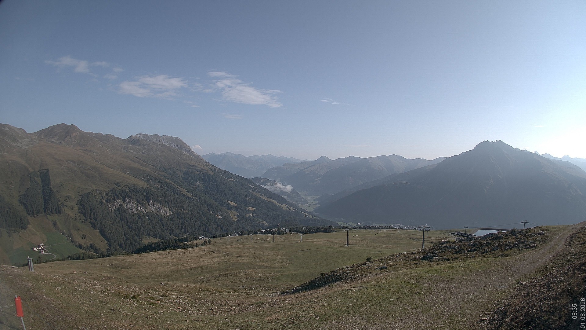Archiv Foto Webcam Blick vom Rojen - Vinschgau
