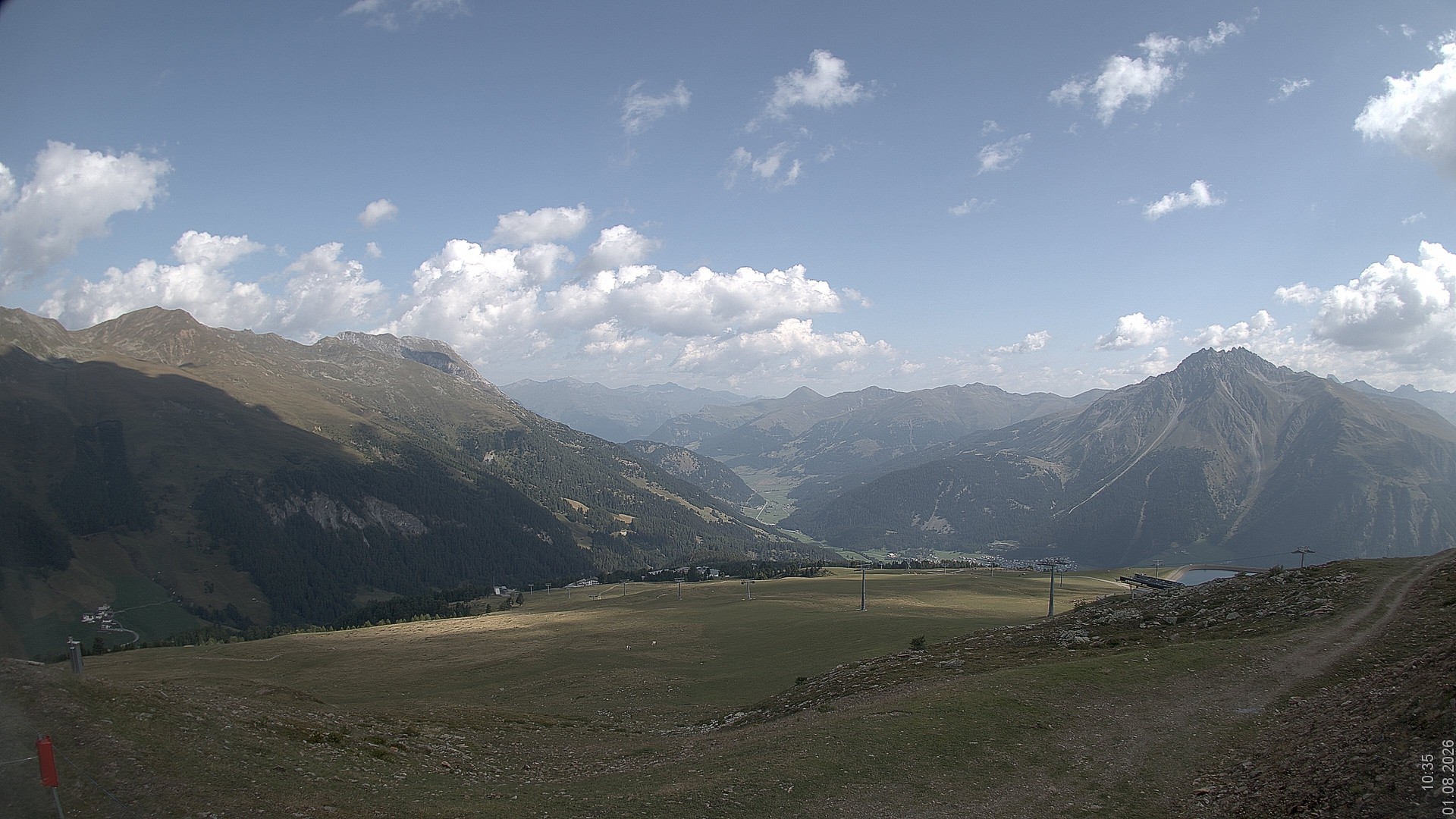 Archiv Foto Webcam Blick vom Rojen - Vinschgau