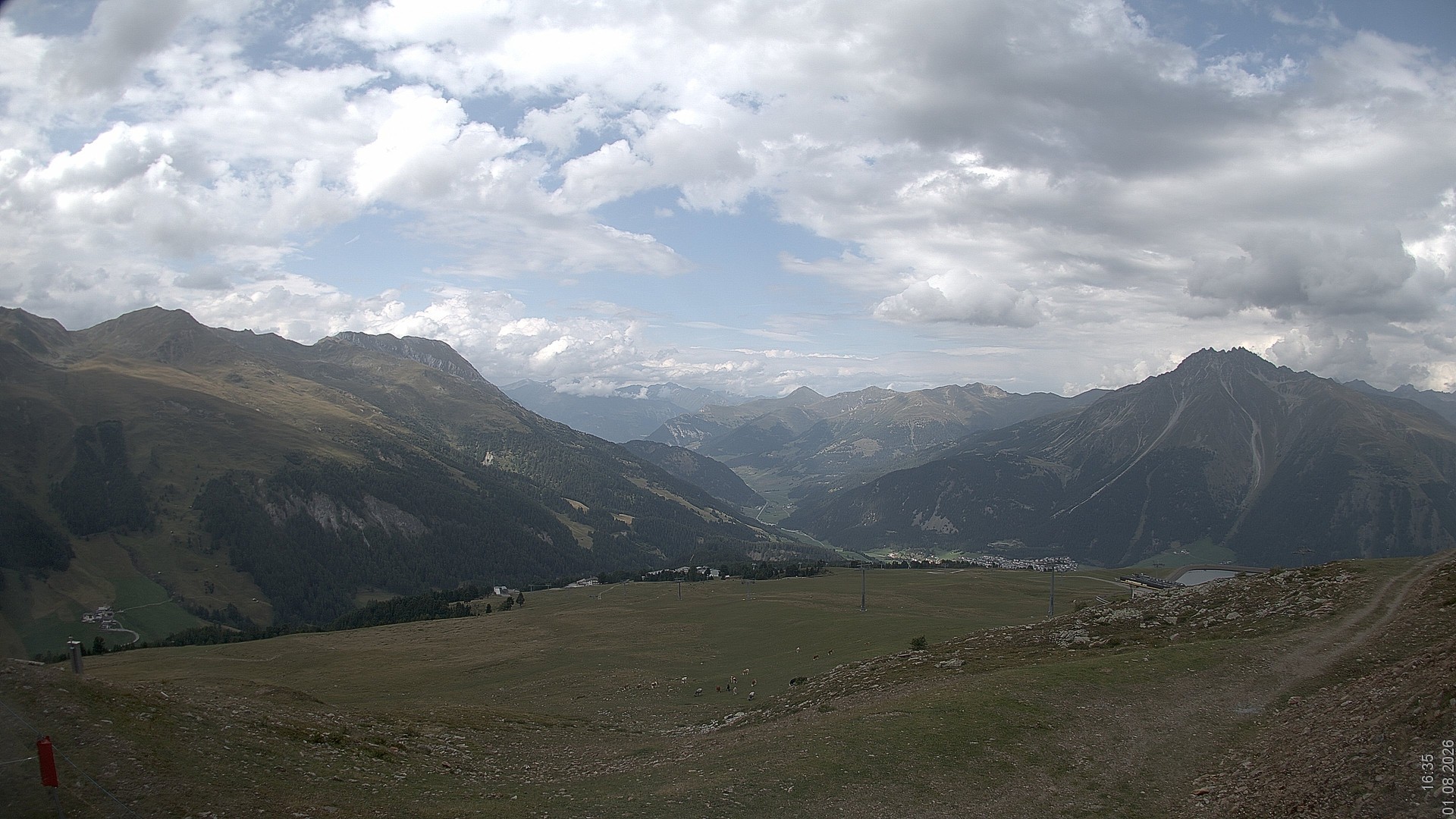Archiv Foto Webcam Blick vom Rojen - Vinschgau