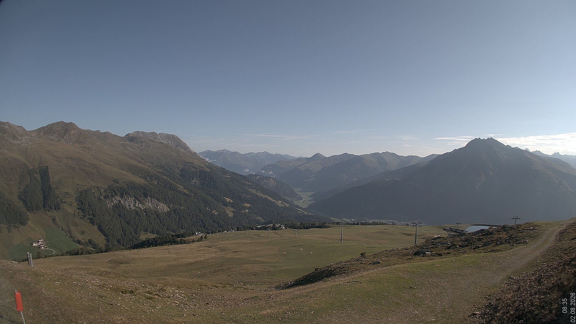 Archiv Foto Webcam Blick vom Rojen - Vinschgau