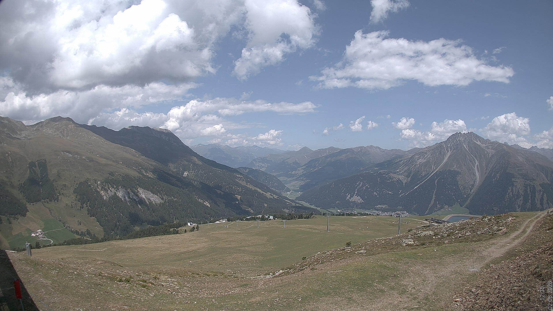 Archiv Foto Webcam Blick vom Rojen - Vinschgau