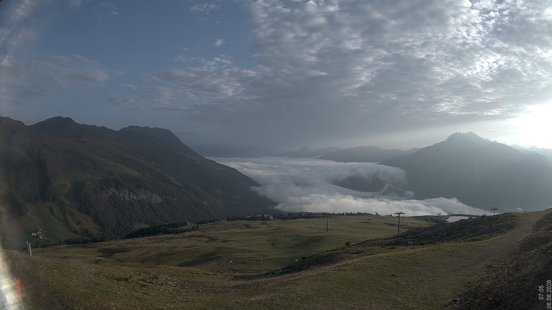 Archived image Webcam View Rojen Mountain, Vinschgau