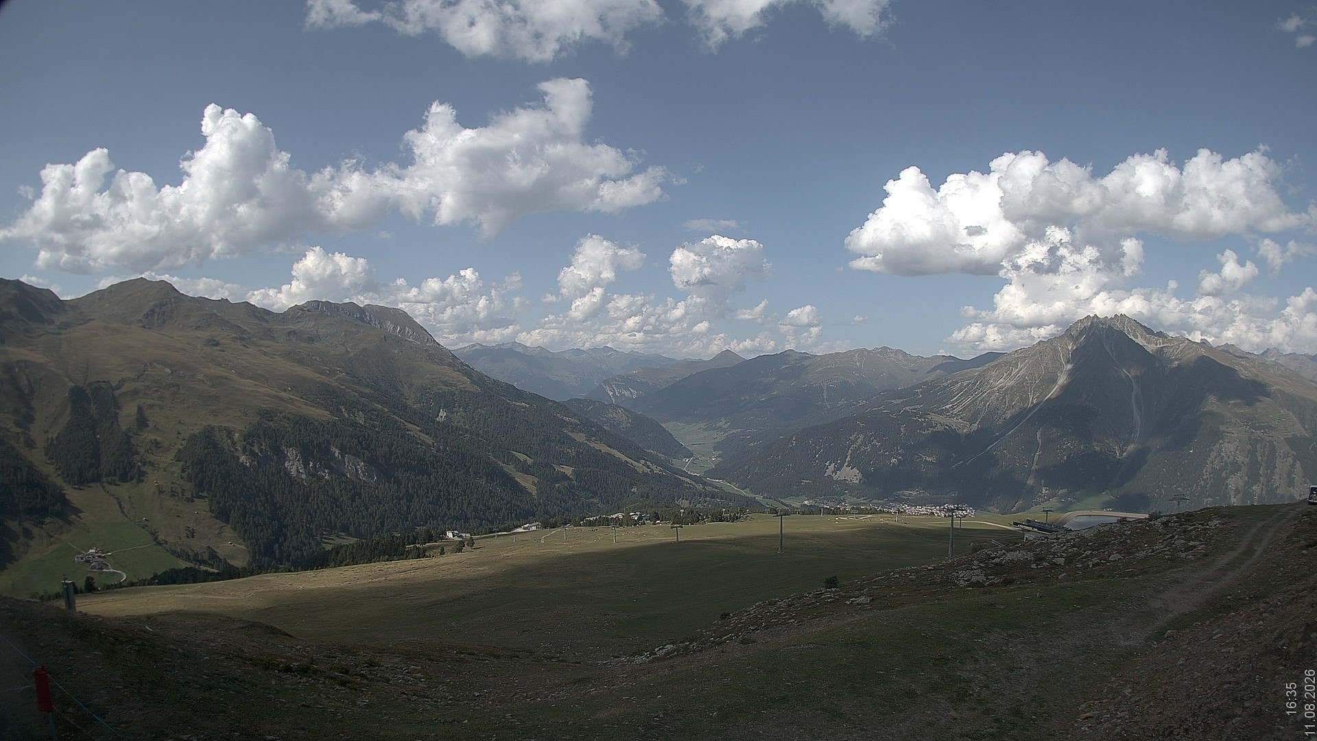 Archiv Foto Webcam Blick vom Rojen - Vinschgau