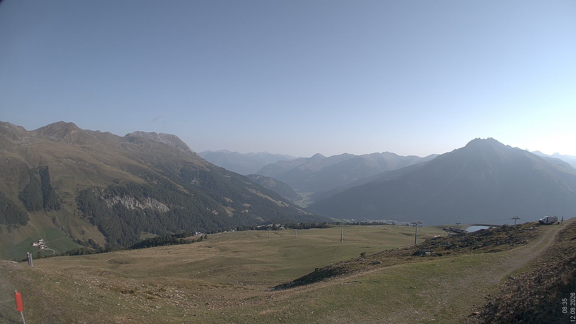 Archiv Foto Webcam Blick vom Rojen - Vinschgau