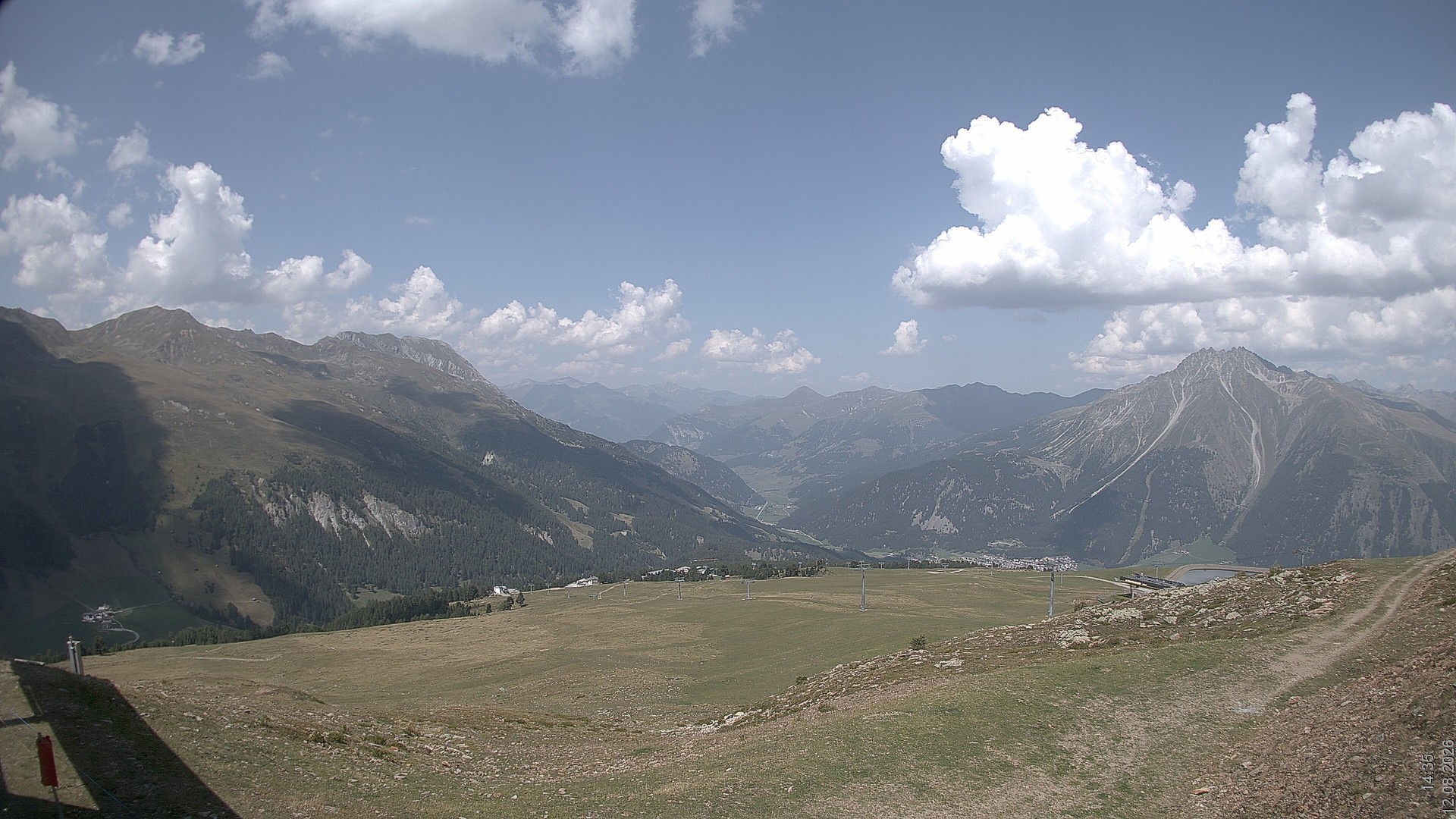 Archiv Foto Webcam Blick vom Rojen - Vinschgau