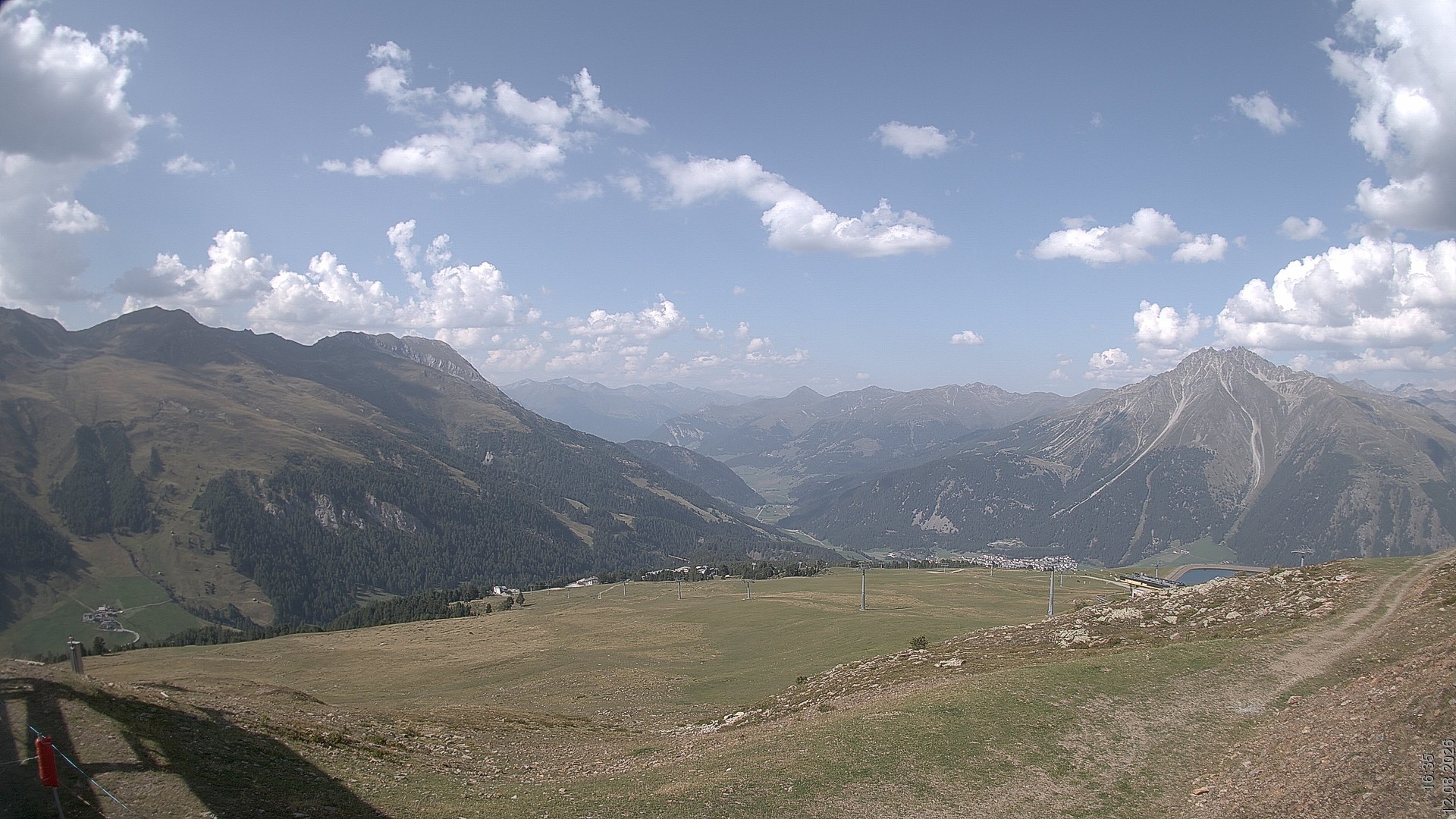 Archiv Foto Webcam Blick vom Rojen - Vinschgau