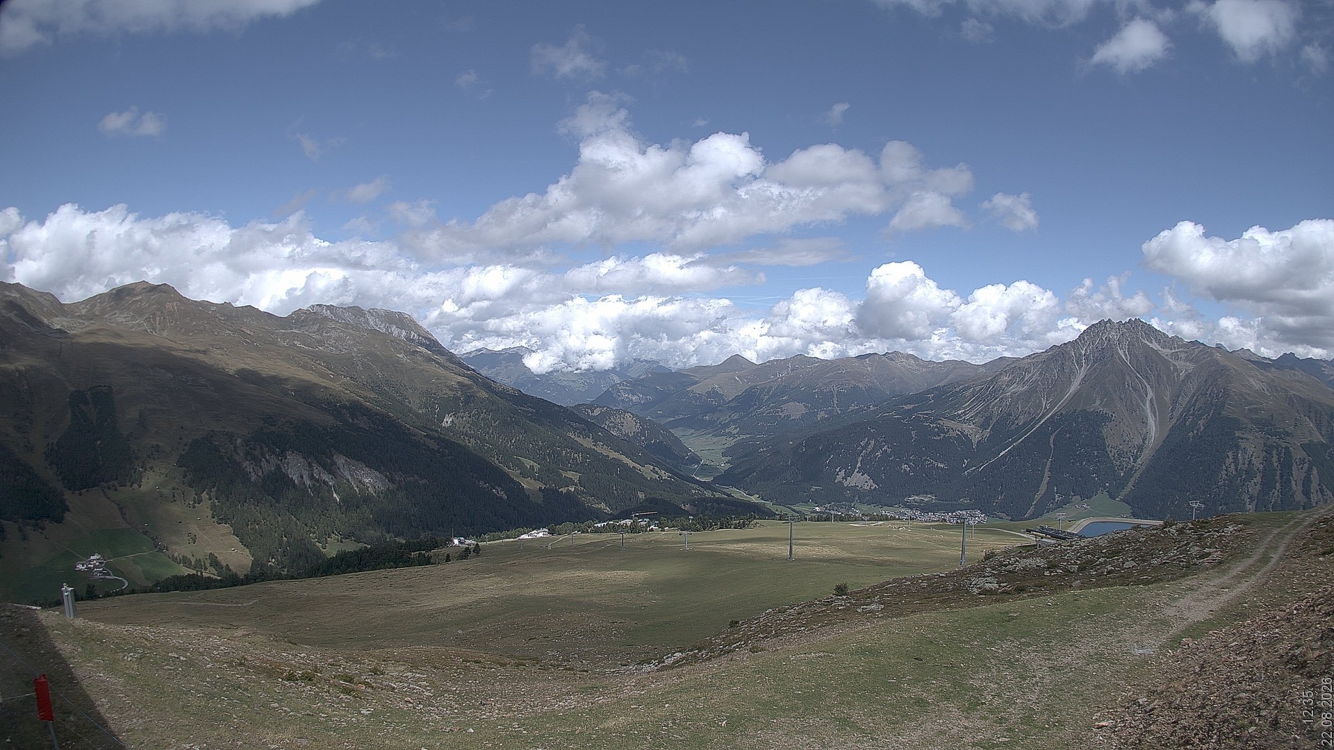 Archiv Foto Webcam Blick vom Rojen - Vinschgau