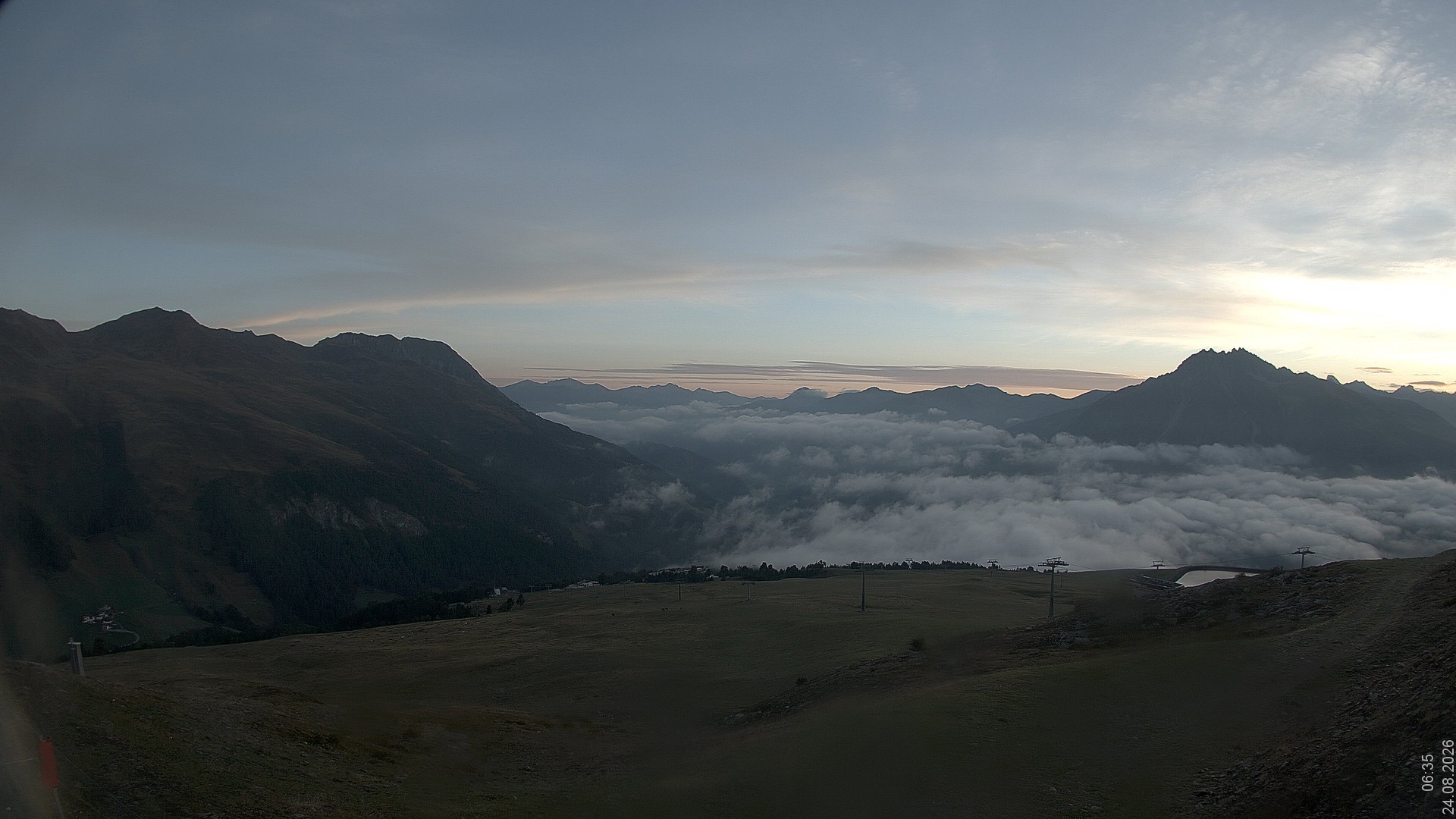 Archiv Foto Webcam Blick vom Rojen - Vinschgau