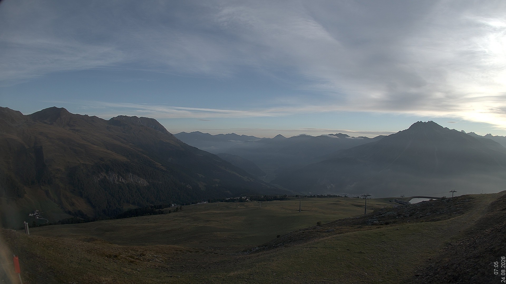 Archiv Foto Webcam Blick vom Rojen - Vinschgau