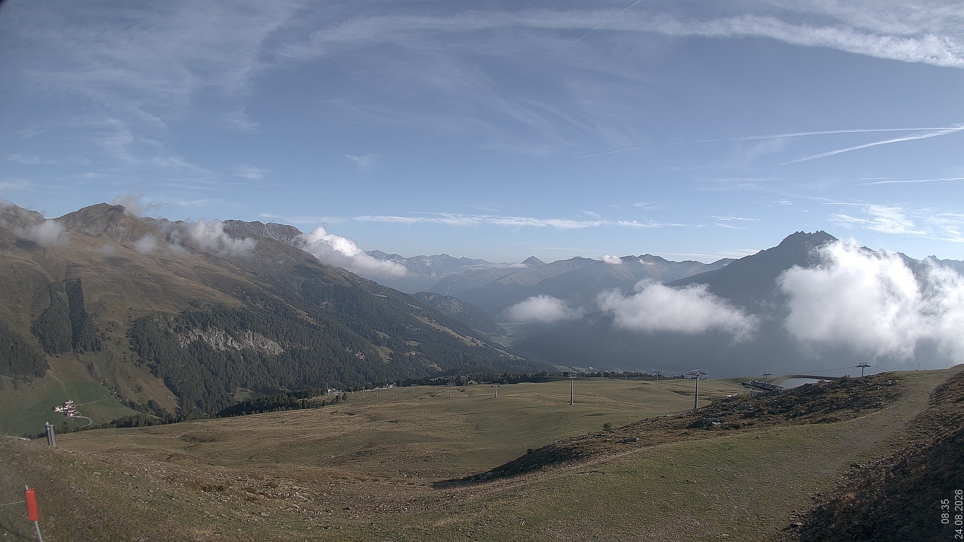 Archiv Foto Webcam Blick vom Rojen - Vinschgau