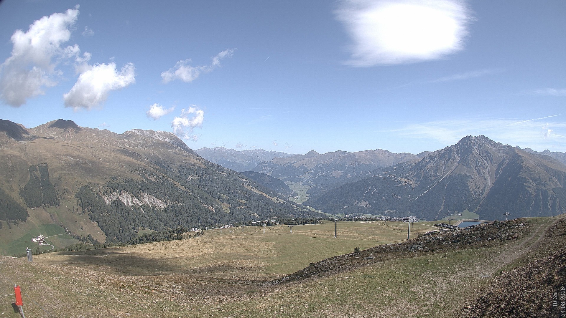 Archiv Foto Webcam Blick vom Rojen - Vinschgau