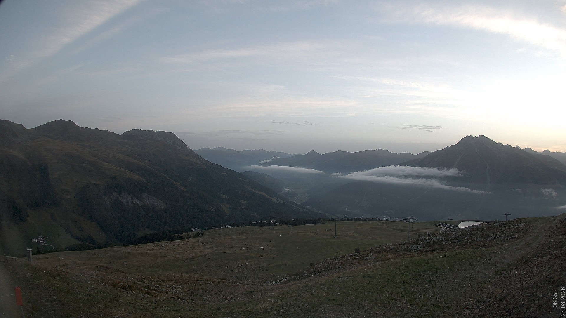 Archiv Foto Webcam Blick vom Rojen - Vinschgau