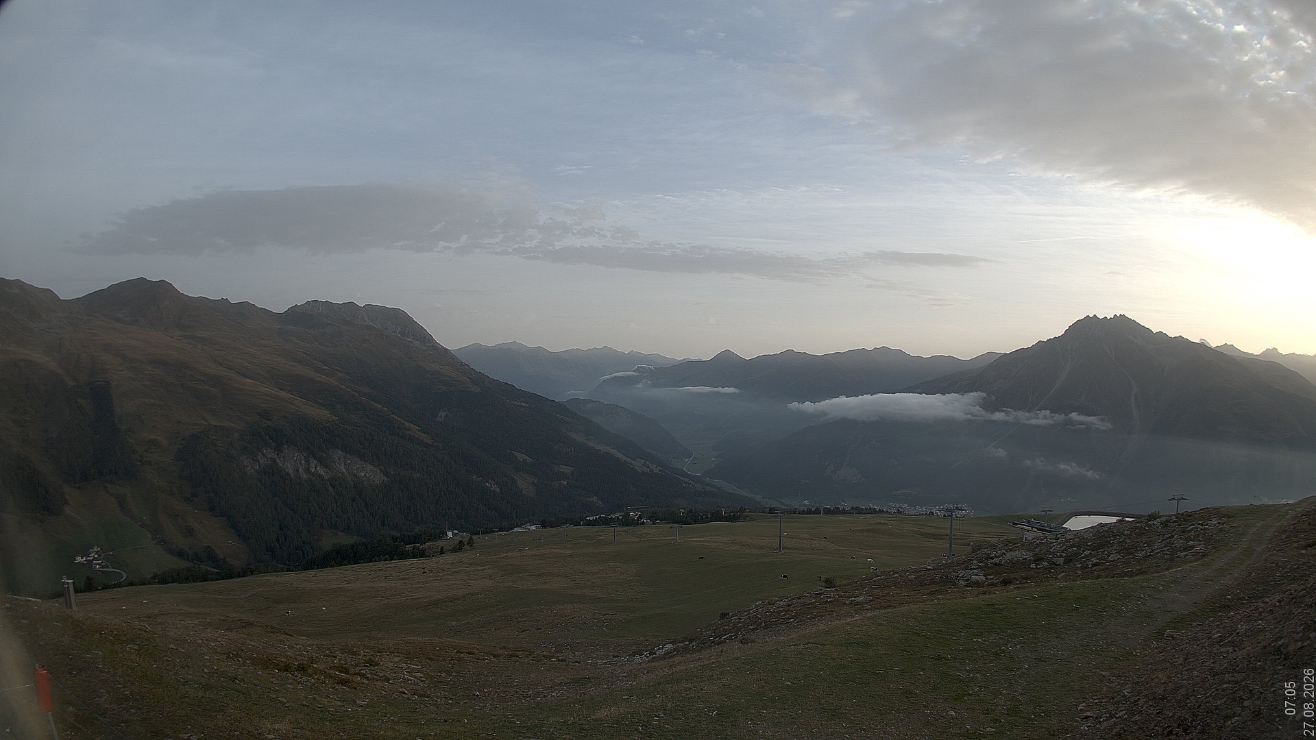 Archiv Foto Webcam Blick vom Rojen - Vinschgau