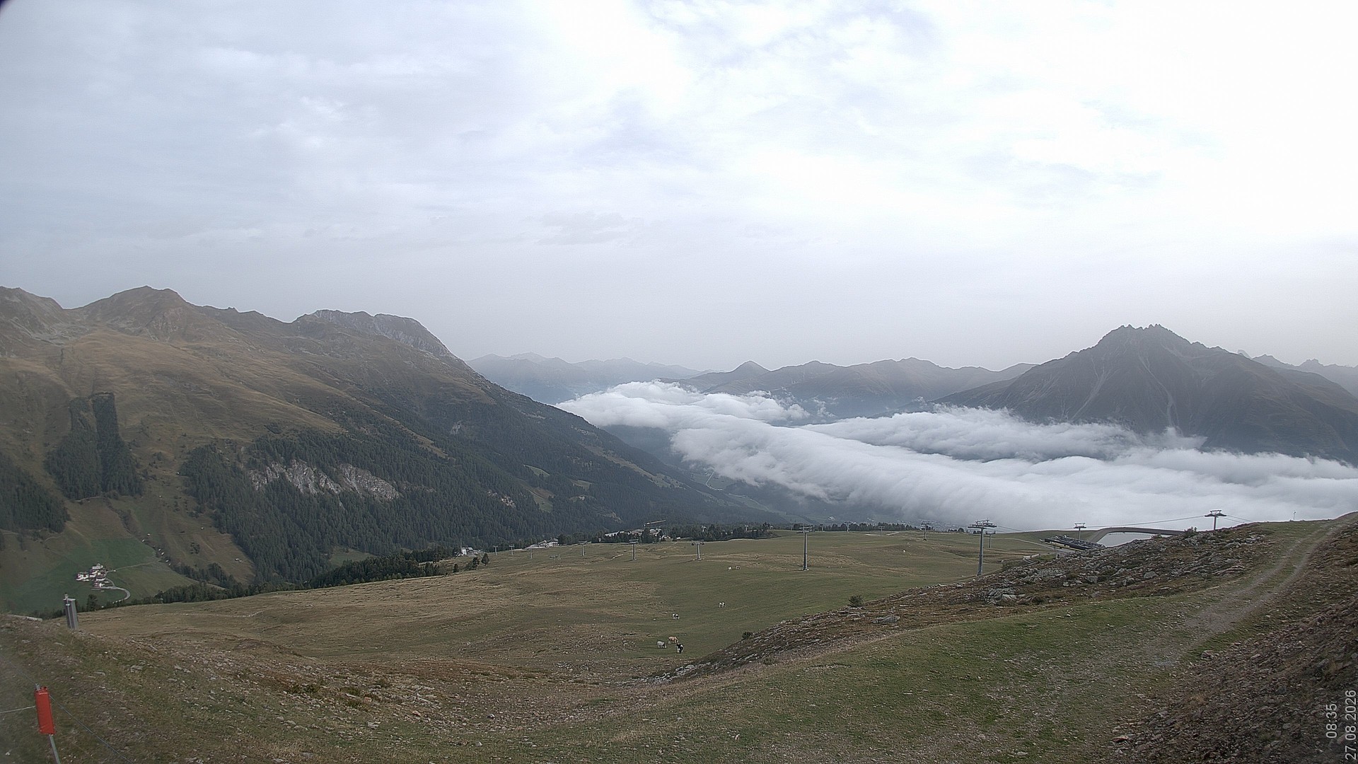 Archiv Foto Webcam Blick vom Rojen - Vinschgau