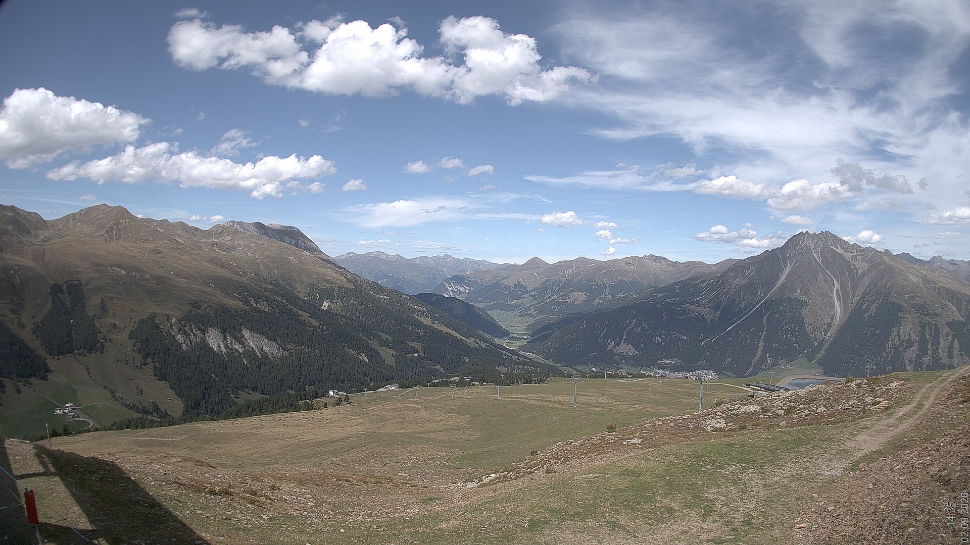 Archiv Foto Webcam Blick vom Rojen - Vinschgau